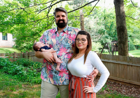 Amber and Andrew with their son Jack.